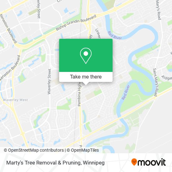 Marty's Tree Removal & Pruning map
