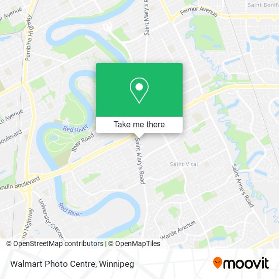 Walmart Photo Centre map