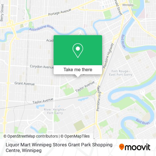 Liquor Mart Winnipeg Stores Grant Park Shopping Centre map