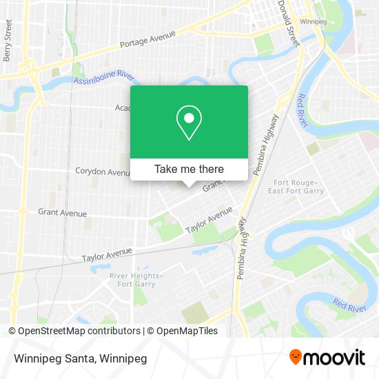 Winnipeg Santa map