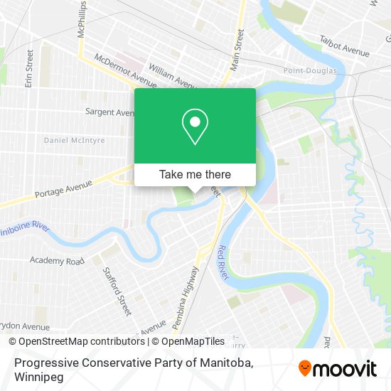 Progressive Conservative Party of Manitoba map