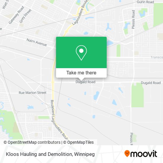 Kloos Hauling and Demolition map