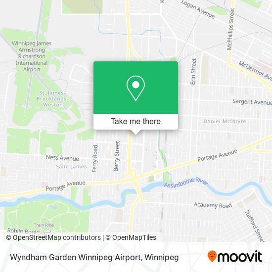 Wyndham Garden Winnipeg Airport map