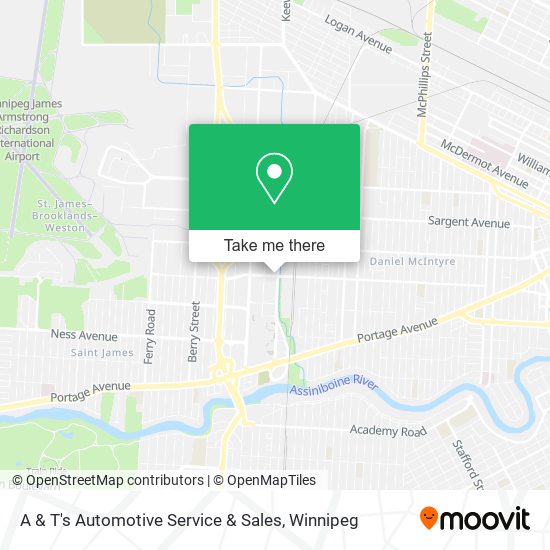 A & T's Automotive Service & Sales map