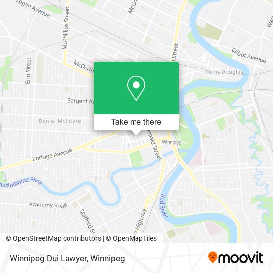 Winnipeg Dui Lawyer map