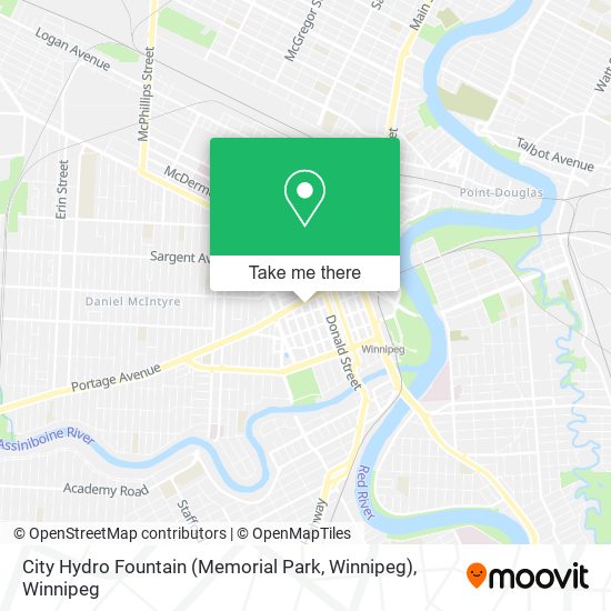 City Hydro Fountain (Memorial Park, Winnipeg) plan