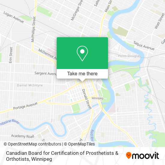 Canadian Board for Certification of Prosthetists & Orthotists map