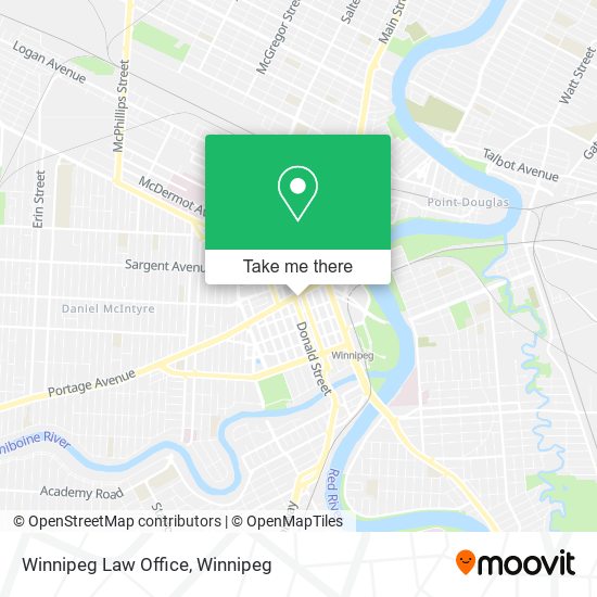 Winnipeg Law Office map