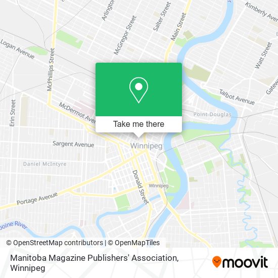 Manitoba Magazine Publishers' Association map