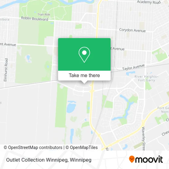 Outlet Collection Winnipeg map
