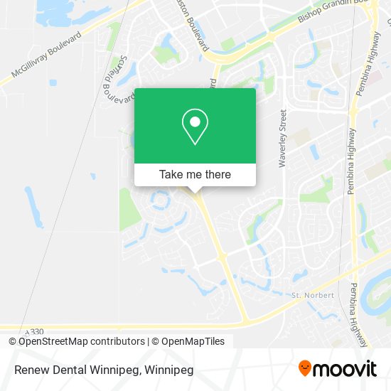 Renew Dental Winnipeg map