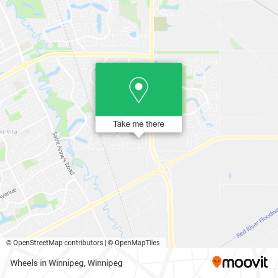 Wheels in Winnipeg map