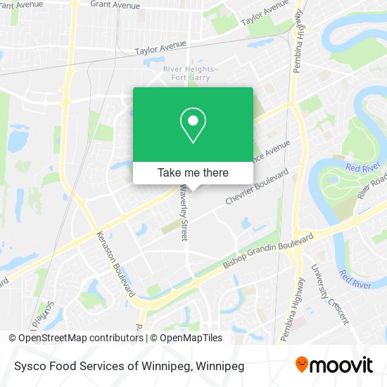 Sysco Food Services of Winnipeg map