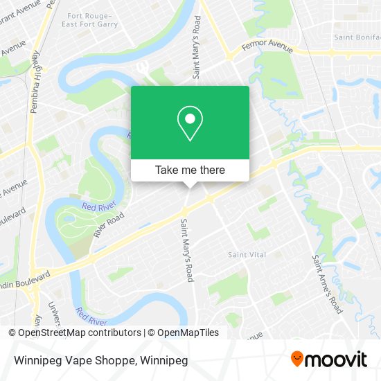 Winnipeg Vape Shoppe map