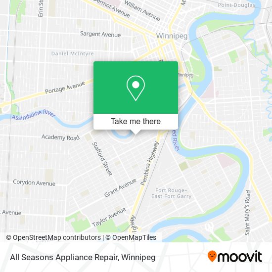 All Seasons Appliance Repair map