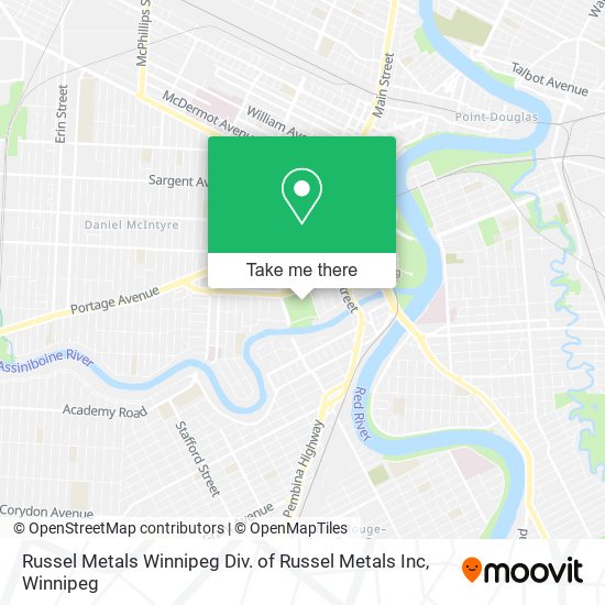 Russel Metals Winnipeg Div. of Russel Metals Inc map