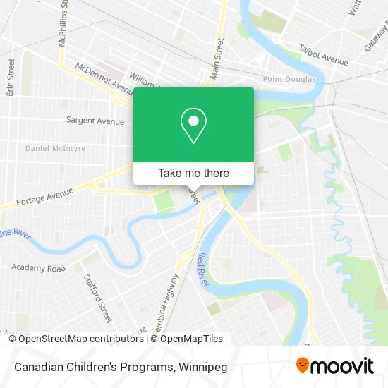 Canadian Children's Programs map