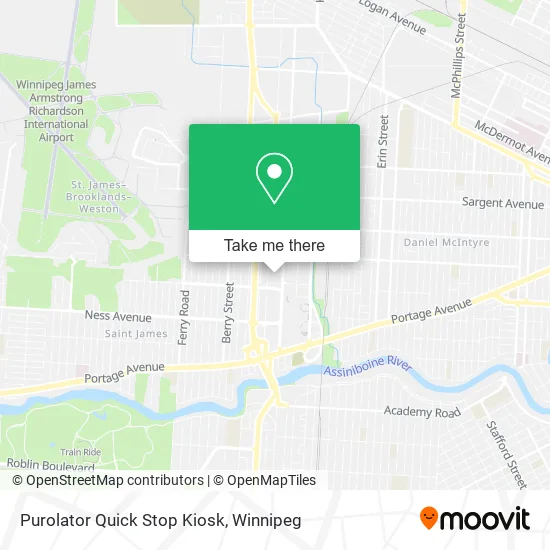 Purolator Quick Stop Kiosk map