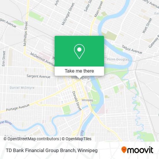 TD Bank Financial Group Branch map