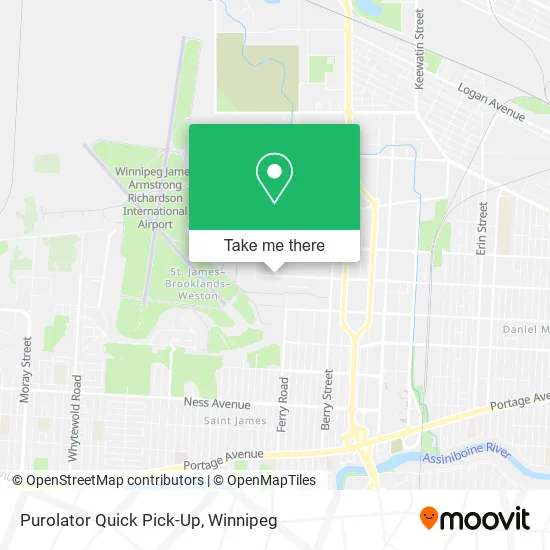 Purolator Quick Pick-Up map