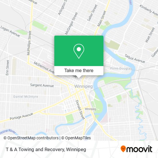 T & A Towing and Recovery map