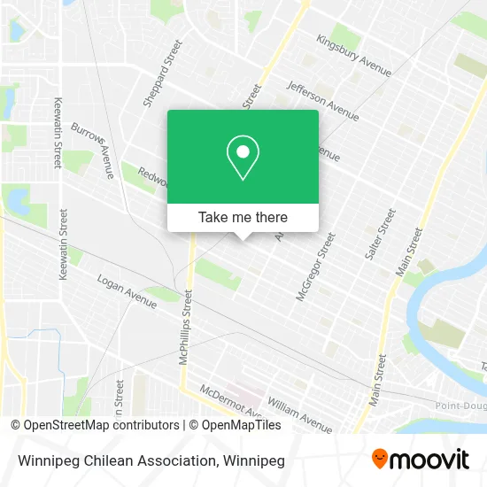 Winnipeg Chilean Association map