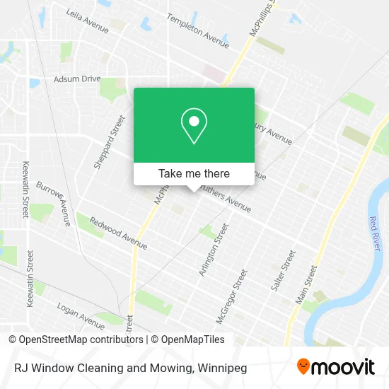 RJ Window Cleaning and Mowing map