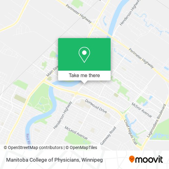 Manitoba College of Physicians map