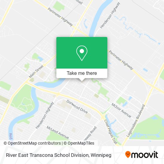 River East Transcona School Division map