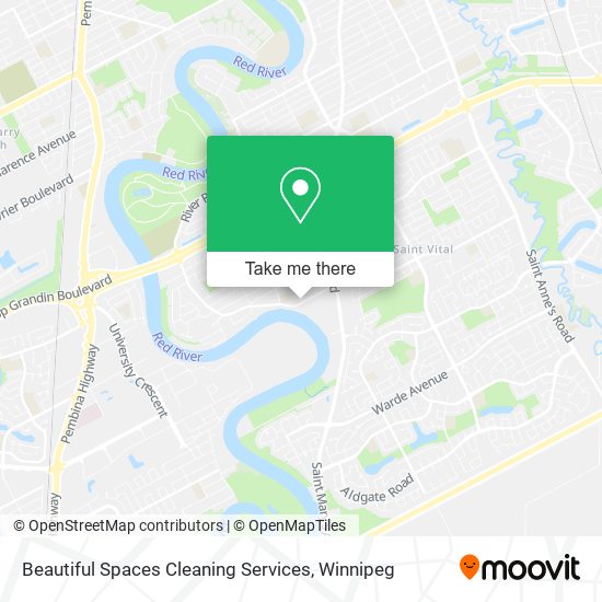 Beautiful Spaces Cleaning Services map