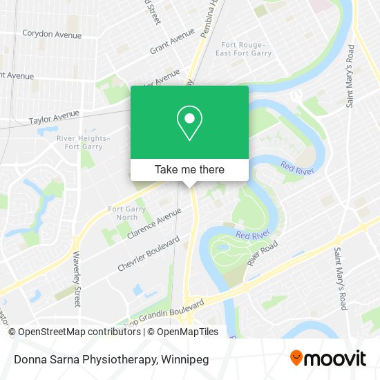 Donna Sarna Physiotherapy map