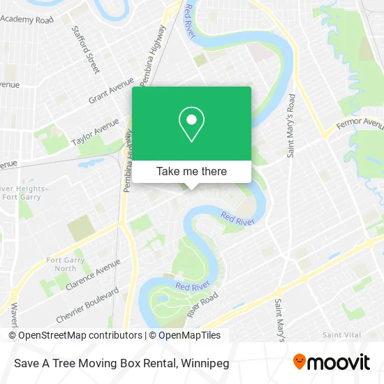 Save A Tree Moving Box Rental map