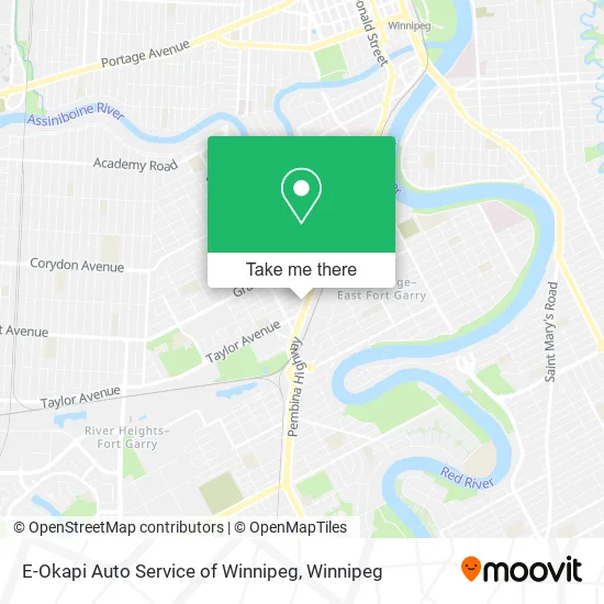 E-Okapi Auto Service of Winnipeg map