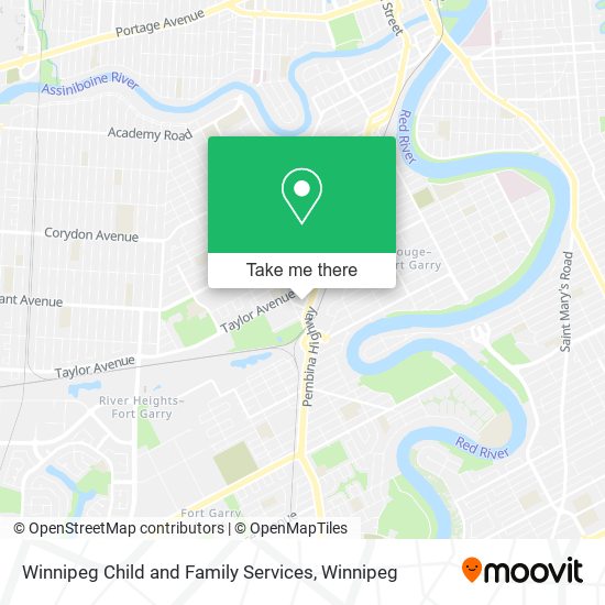 Winnipeg Child and Family Services map