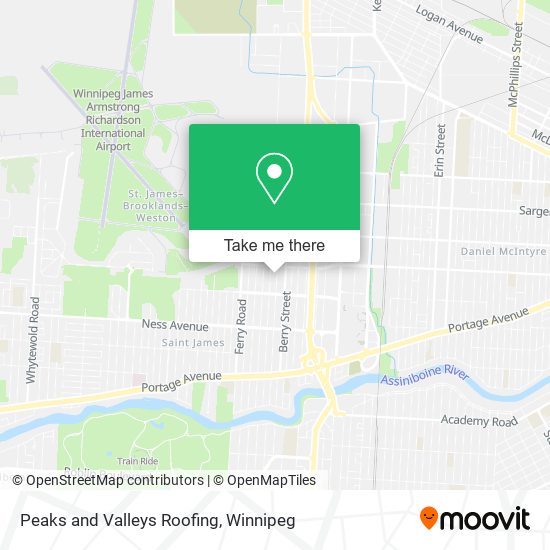 Peaks and Valleys Roofing map