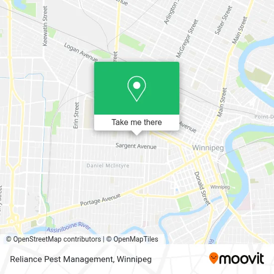 Reliance Pest Management map