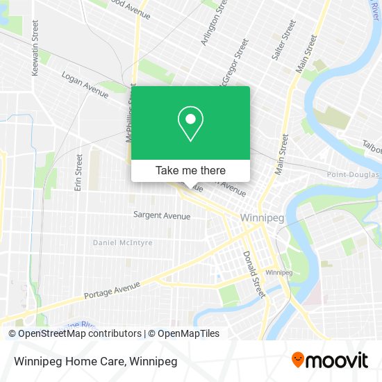 Winnipeg Home Care map