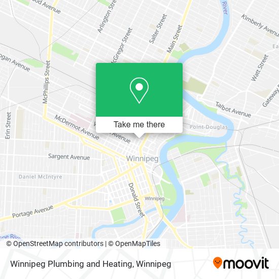 Winnipeg Plumbing and Heating map