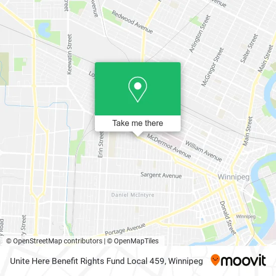 Unite Here Benefit Rights Fund Local 459 map