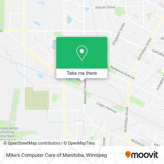 Mike's Computer Care of Manitoba map