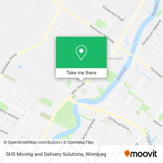SHS Moving and Delivery Solutions map