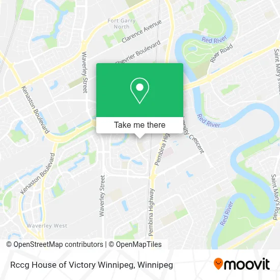 Rccg House of Victory Winnipeg map