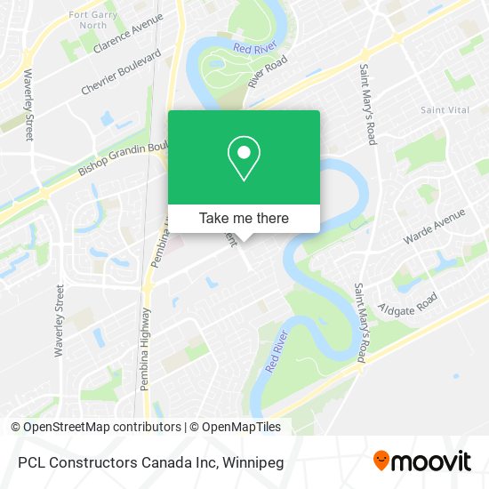 PCL Constructors Canada Inc map