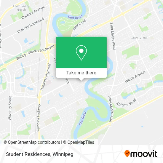 Student Residences map
