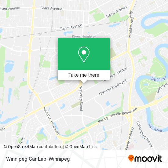 Winnipeg Car Lab map