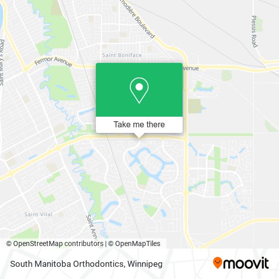 South Manitoba Orthodontics map