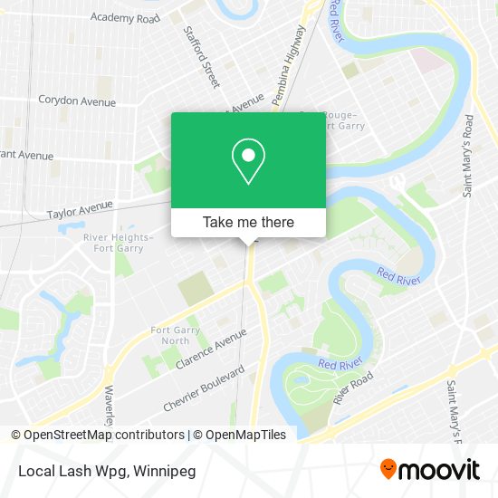 Local Lash Wpg map