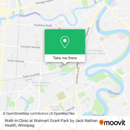 Walk-in Clinic at Walmart Grant Park by Jack Nathan Health map