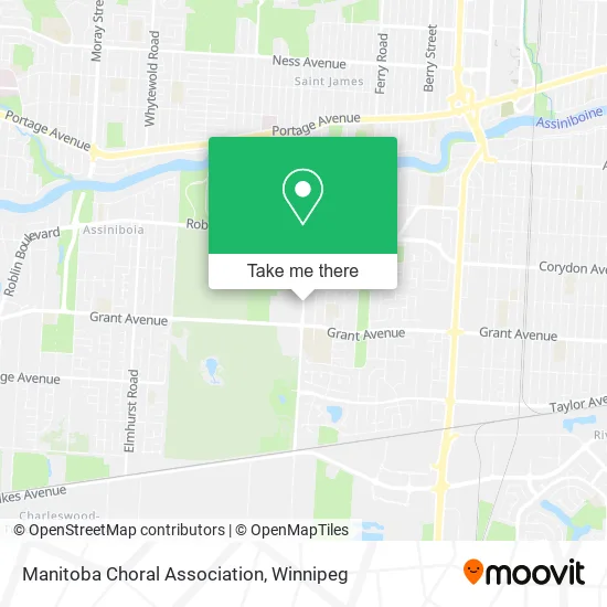 Manitoba Choral Association map