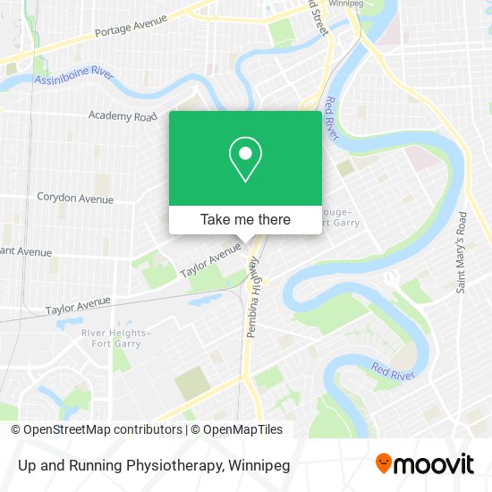 Up and Running Physiotherapy map
